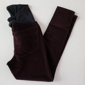 ISABEL MATERNITY By Ingrid & Isabel 6/28R Burgundy Corduroy Skinny Jeans